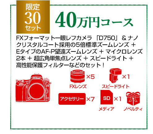 Nikon 2019年福袋 40万円コース