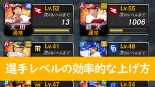 選手レベルの効率的な上げ方