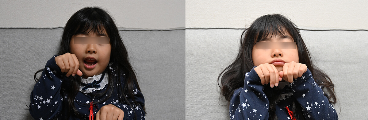 ストロボを使った写真と使っていない写真